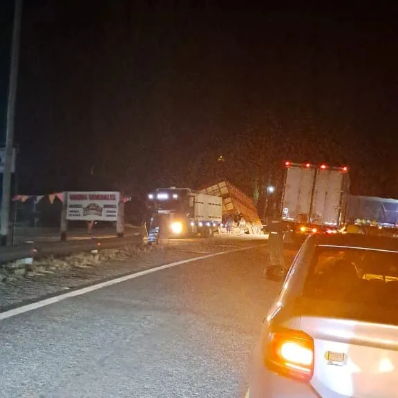 vuelco camion el foyel