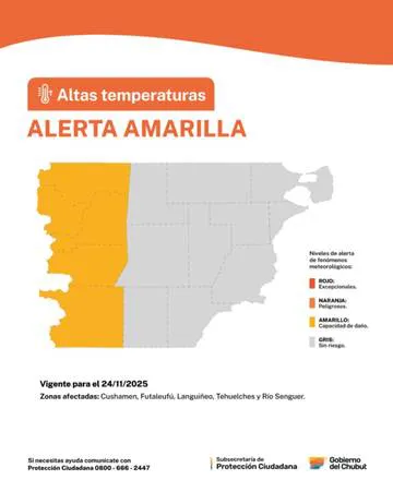 ALERTA AMARILLA POR TEMPERATURAS
