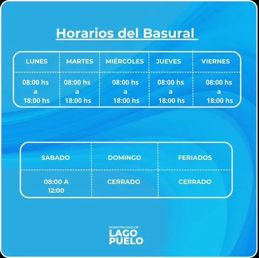 nuevos horarios basurero lp