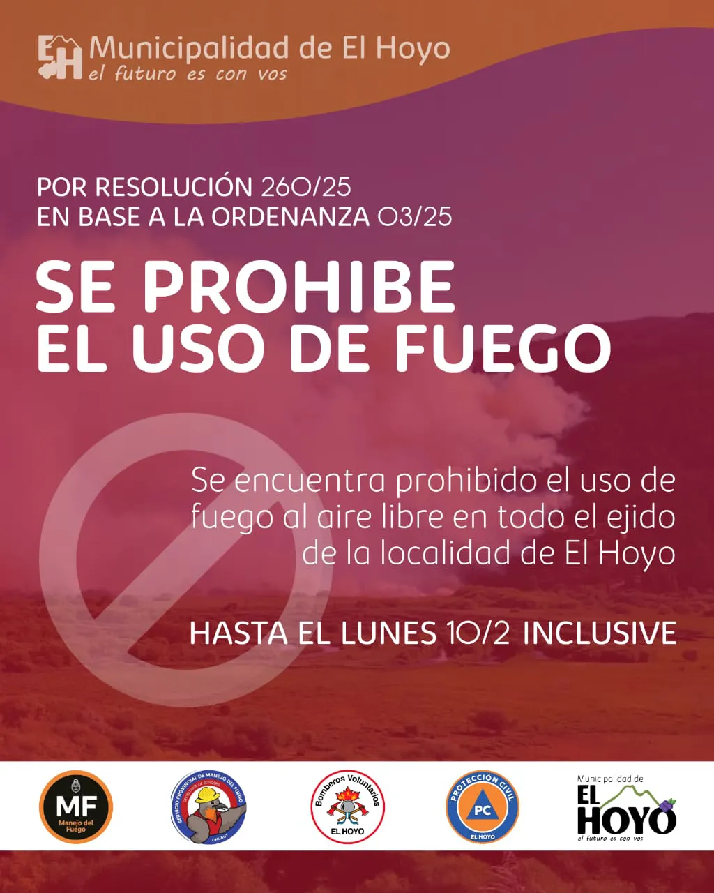 prohibido hacer fuego