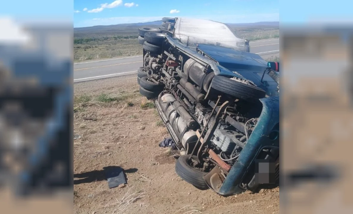 vuelco camion leleque