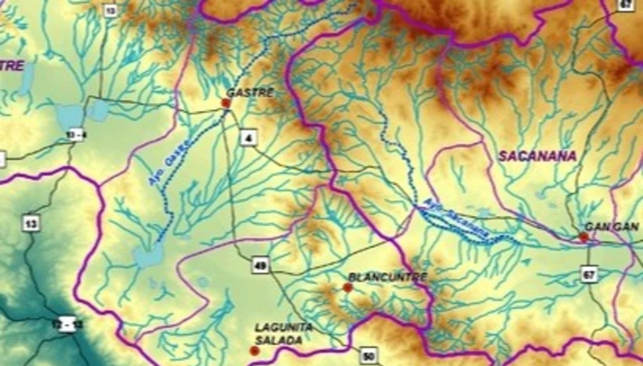 mapa chubut oro