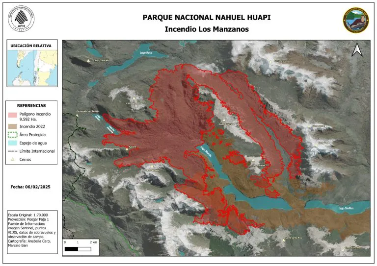 incendio los manzanos mapa