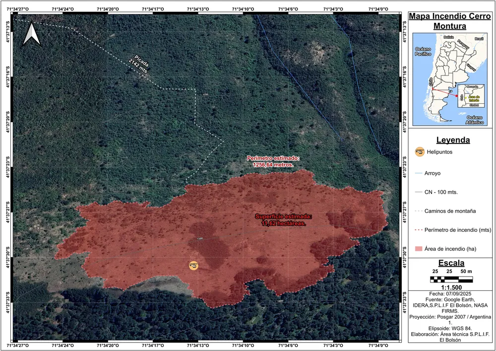 Mapa Incendio montura 07092025