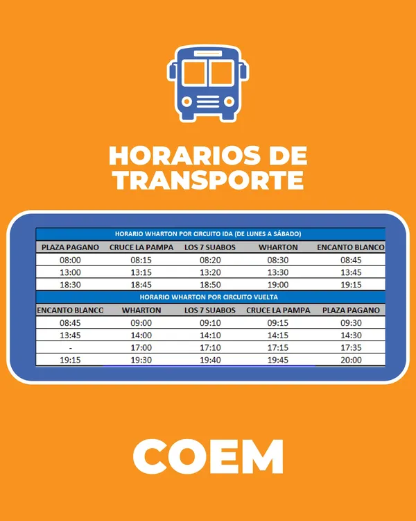 horario colectivo