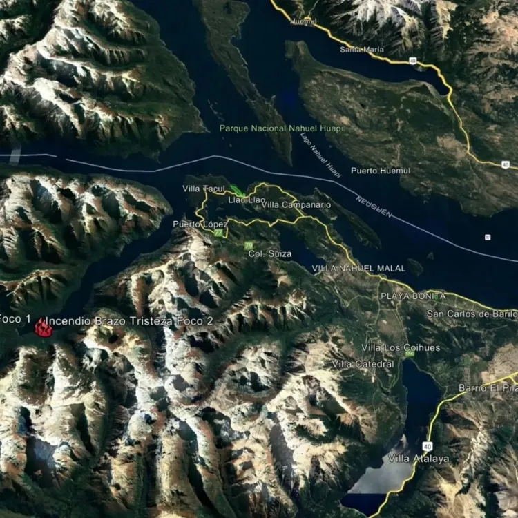 mapa incendio brazo tristeza