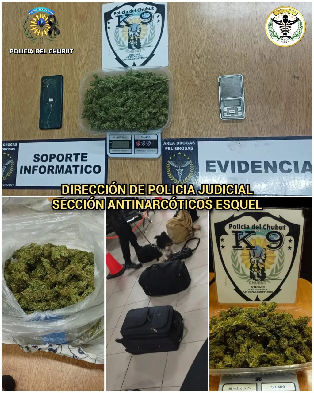 secuestro droga esquel