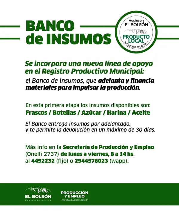 banco de insumos